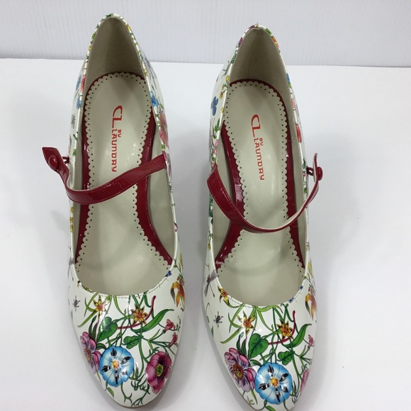 CL by Laundry Floral Design Pumps Shoes Size 9-1/2 - Picture 4 of 10